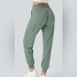 NWT HALARA High Waisted Drawstring Ruched Yoga Joggers